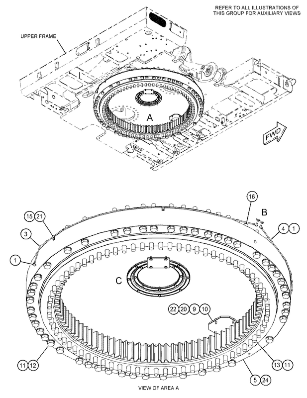 CATPILLAR CAT390D SLEWING BEARING