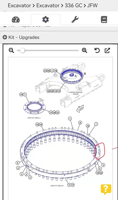 CATPILLAR CAT336GC SLEWING BEARING