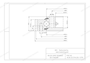 ISB SERIES CROSS ROLLER BEARING EB1.20.0744.200-1SPTN HOTSALE SLEWING BEARING